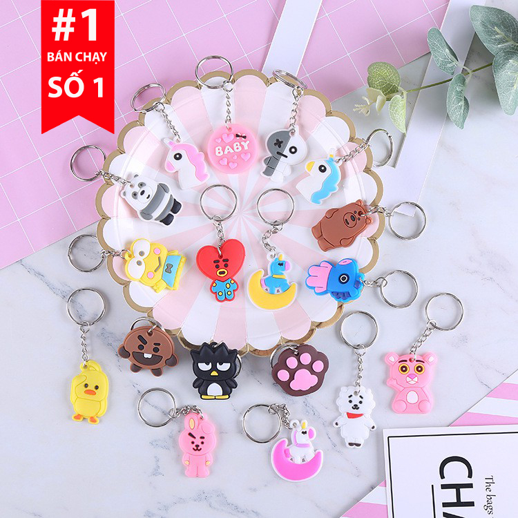 [1K ĐỒNG GIÁ - RẺ VÔ ĐỊCH] Móc Khóa Silicon Hoạt Hình Cute Nhiều Mẫu (Ngẫu Nhiên)