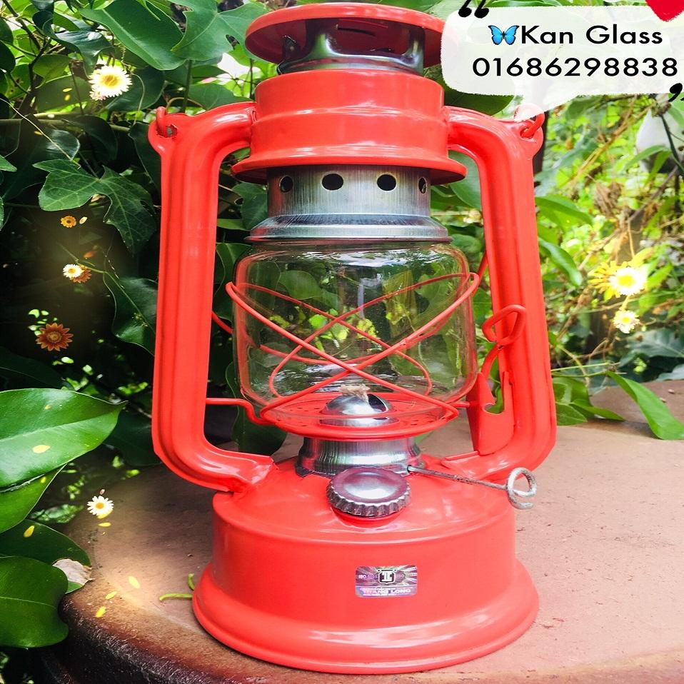 Đèn dầu đi bão việt nam cao cấp - màu đỏ cam
