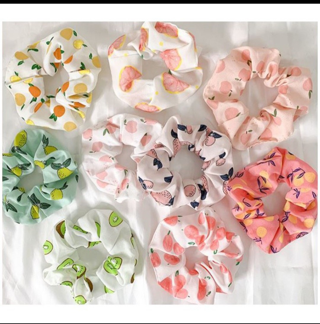 Thanh lý - Set 3 dây buộc tóc Scrunchies dễ thương-giao ngẫu nhiên