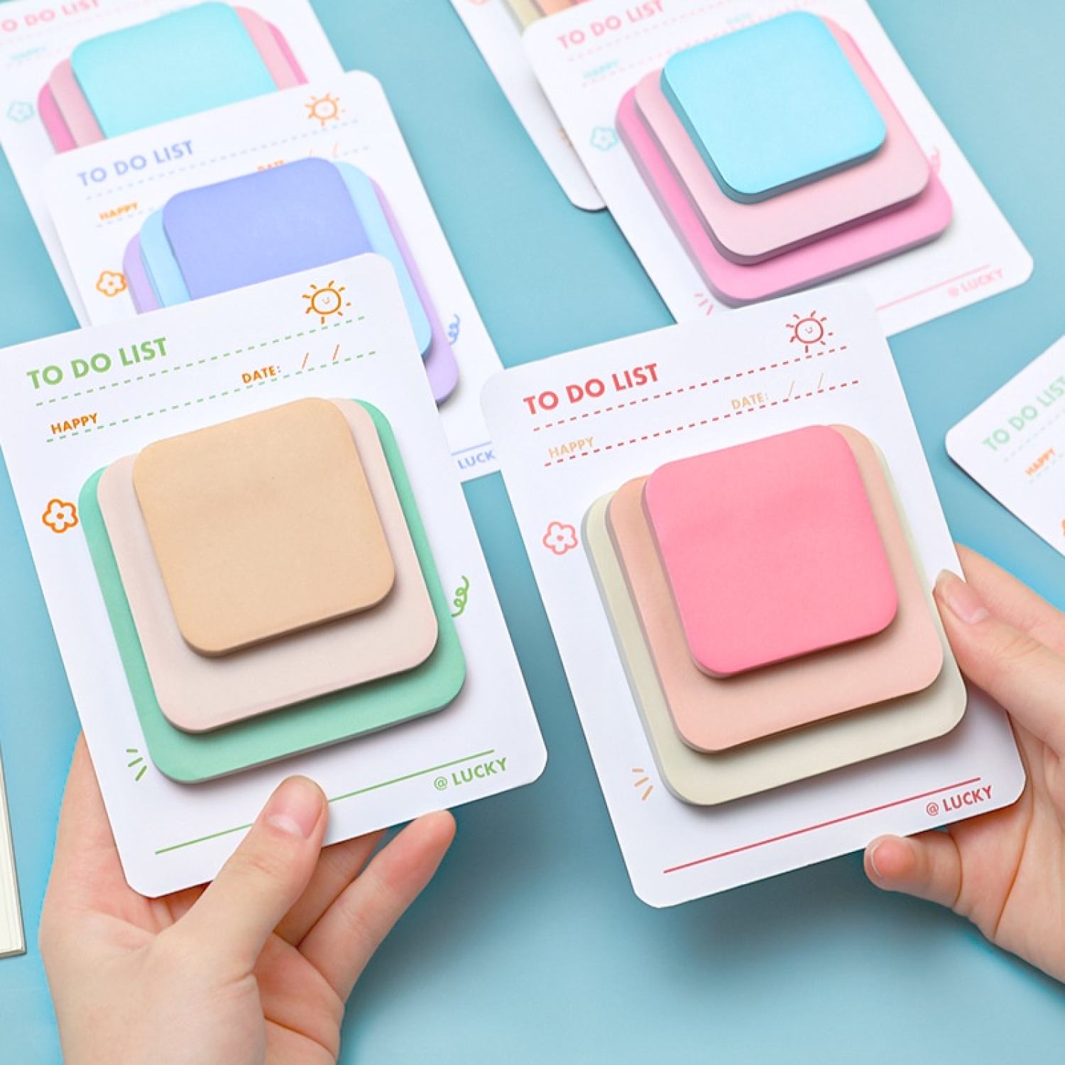Set 90 tờ giấy note, giấy ghi chú 3 tông màu/set