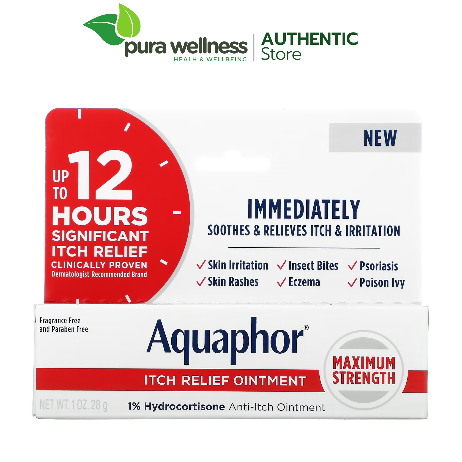 Aquaphor Itch Relief Ointment 1% Hydr0c0rtis0ne