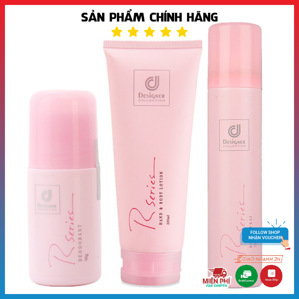 (Chính Hãng Thái) Combo dưỡng thể rseries, lăn khử mùi hương nước hoa nữ rseries, kem body trắng da rseries, xịt thơm body nữ chính hãng rseries