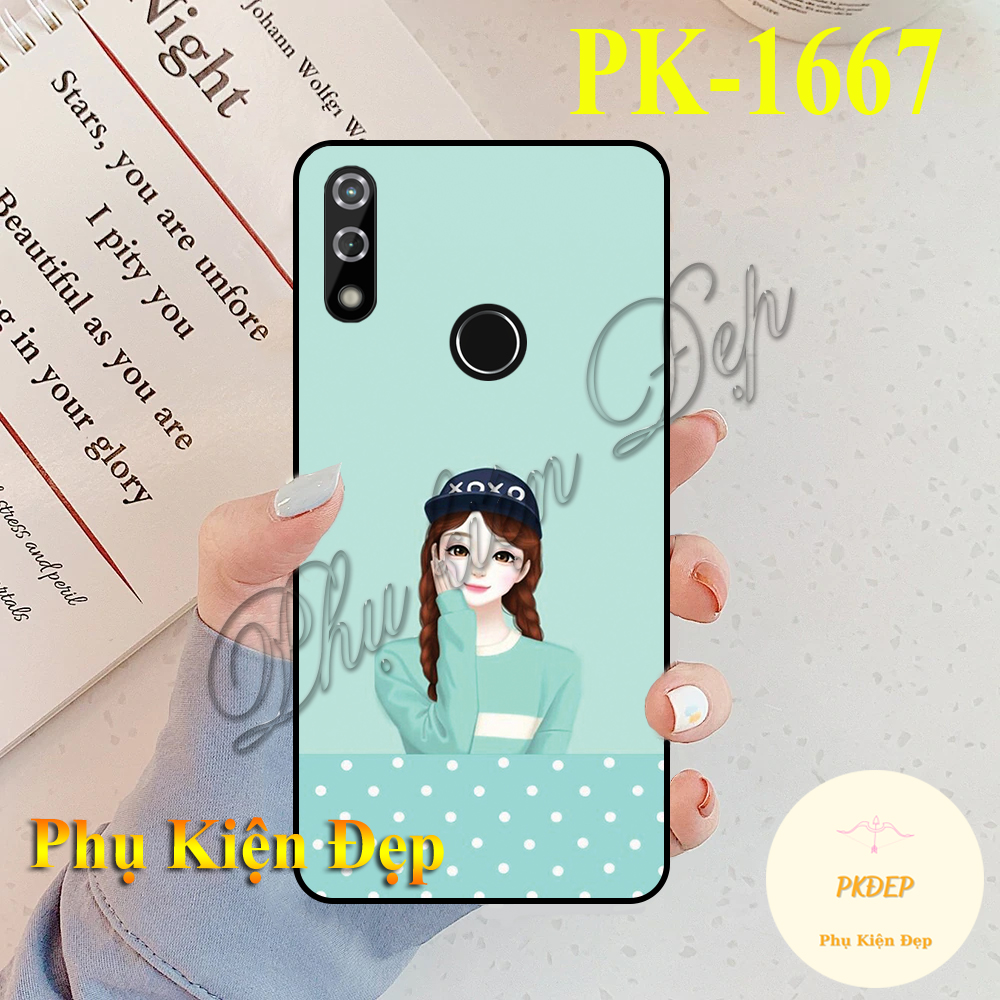 [HCM]Ốp lưng Vsmart Star 3 - Ốp dẻo đen in hình Cô gái