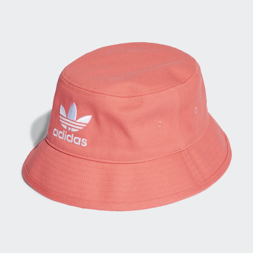 Chính hãng - adidas originals mũ bucket ba lá adicolor - hồng he9768