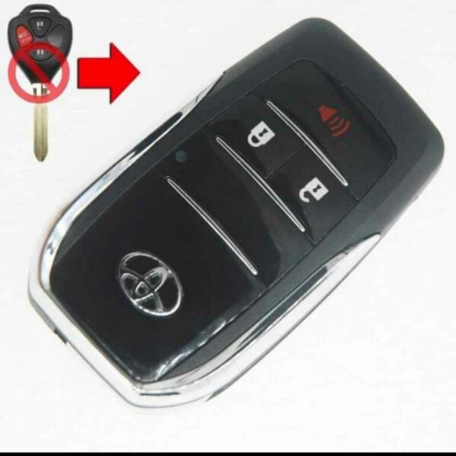 Vỏ độ gập chìa khóa Toyota Inova 3 nút cao cấp
