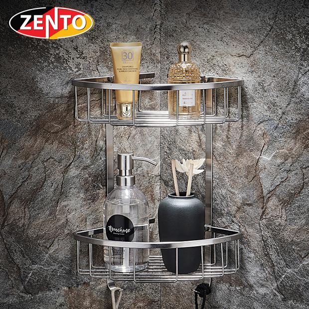 Giá góc 2 tầng inox304 zento hb1181