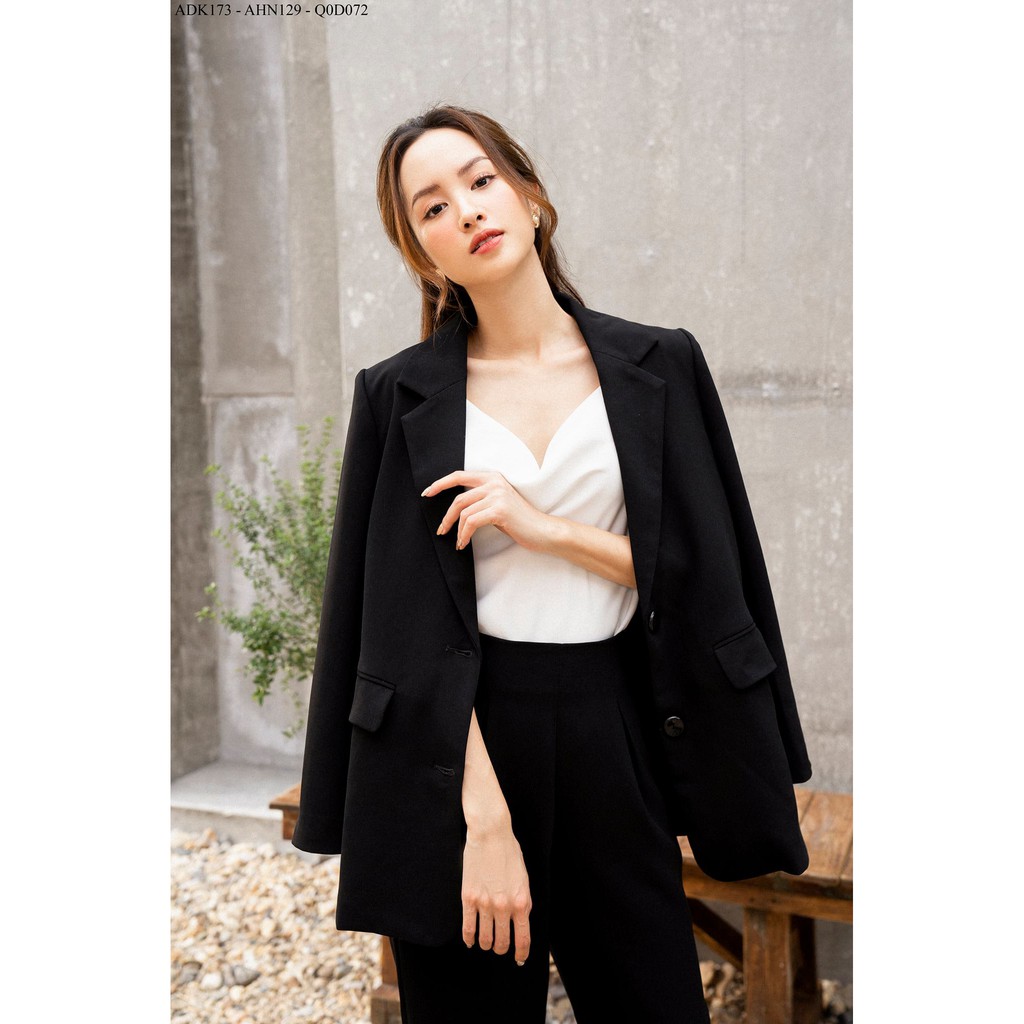 Áo blazer túi cơi nắp 2 khuy dọc vạt bầu tiin store adk173