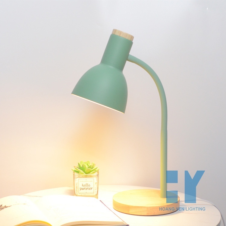 Đèn Học Đế Gỗ Để Bàn Dùng Bóng Đèn LED Bulb Chống Cận Thị cao cấp phong cách hiện đại