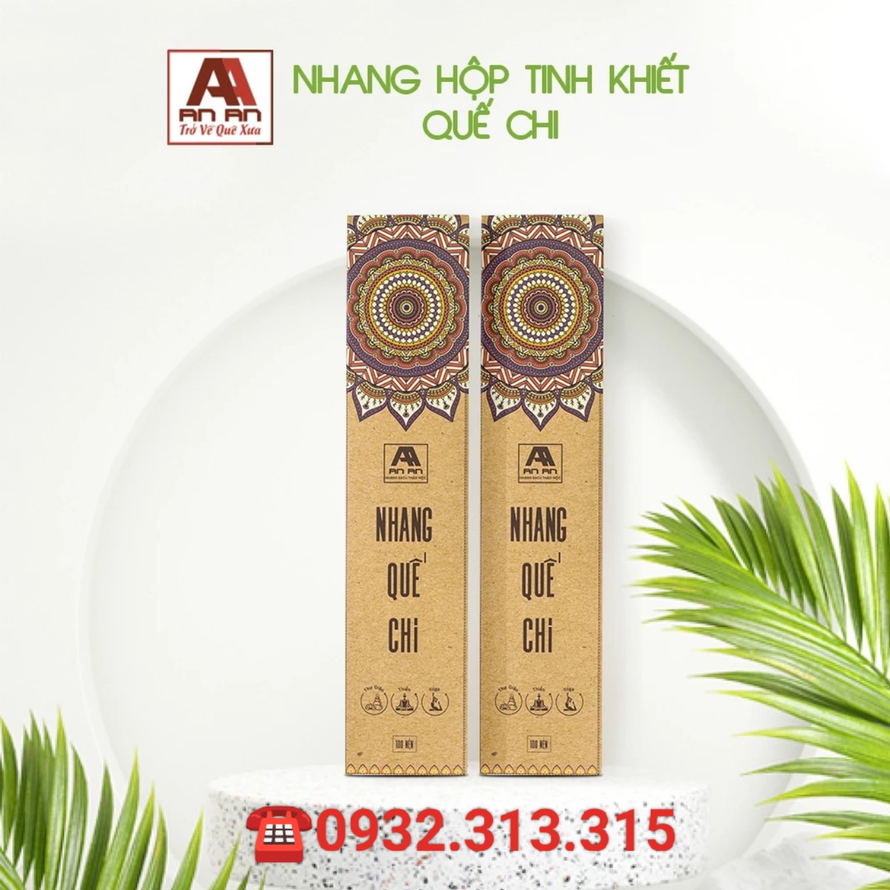 Nhang quế chi - nhang sạch hương quế 40cm - hương dịu ấm, cổ xưa, khử mùi, thanh lọc không gian - nét việt 686