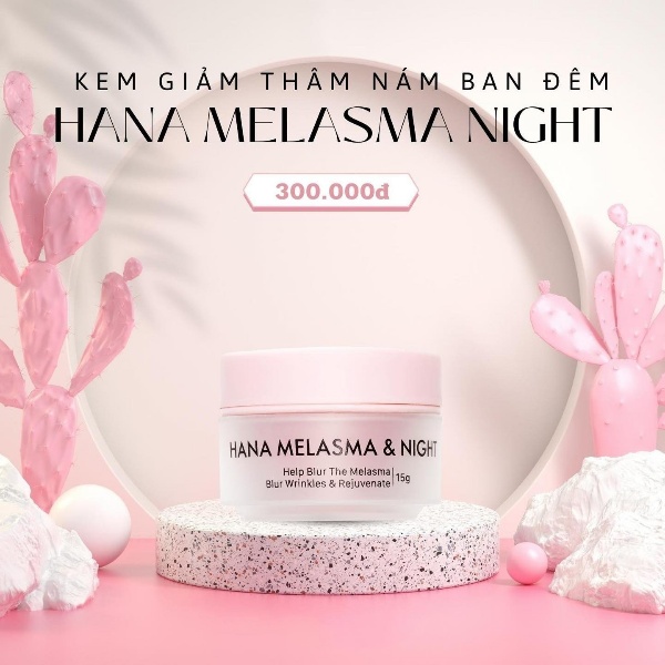 Kem giảm thâm nám ban đêm hana melasma & night mini