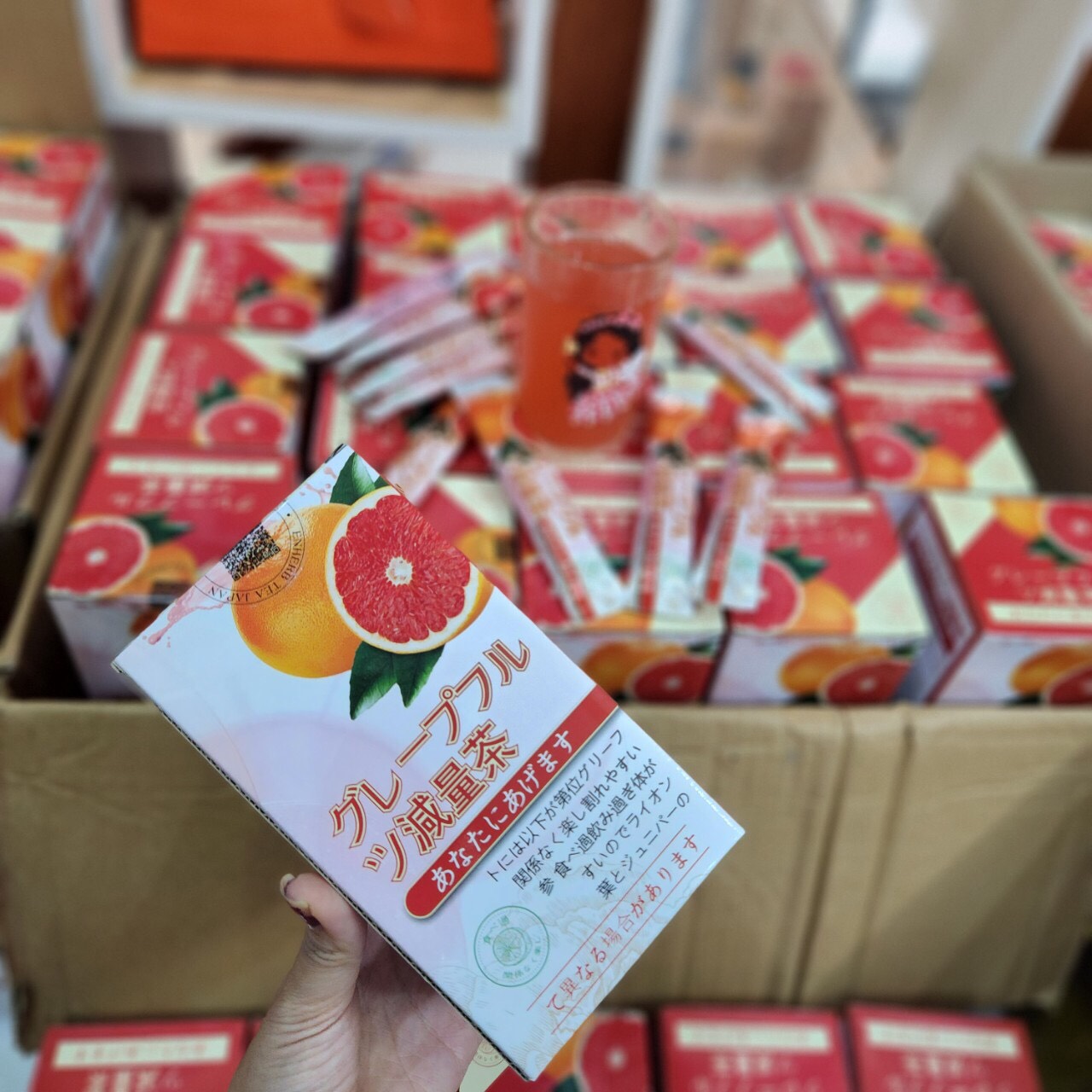 Trà bưởi enherb tea nhật bản hộp 20 gói