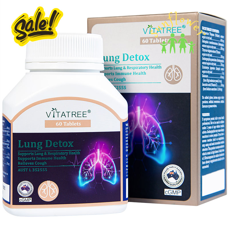 Viên thải độc phổi Vitatree Lung Detox 60 viên của Úc