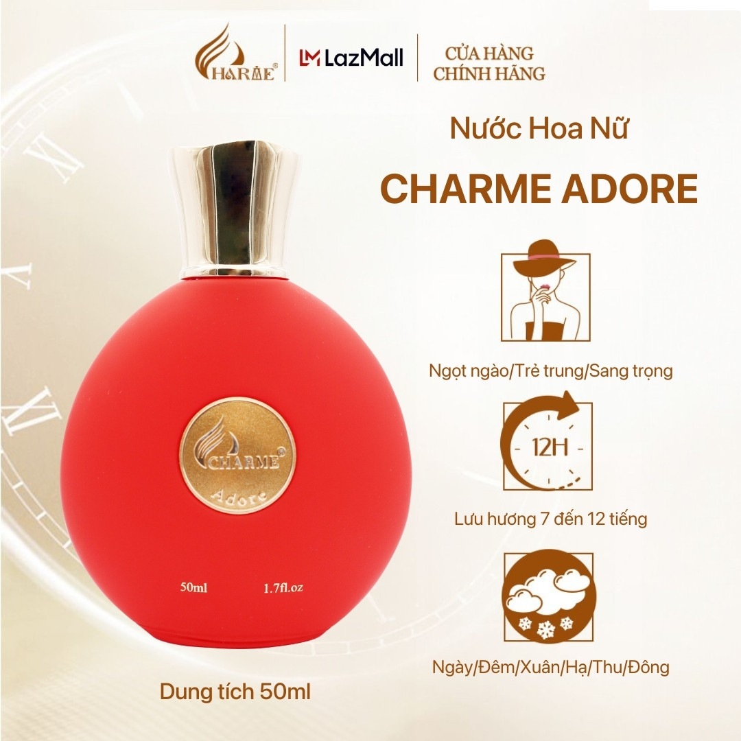 Nước hoa nữ charme adore 50ml lưu hương lâu tự tin, gợi cảm_nước hoa chính hãng