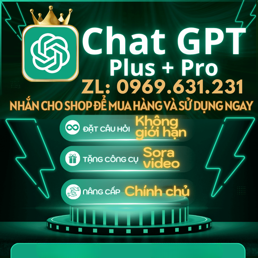 Nâng cấp ChatGPT Plus chính chủ Chatbot AI đang hot hiện nay tạo ảnh và Video Hỏi đáp Suy luận thông minh Chat gpt