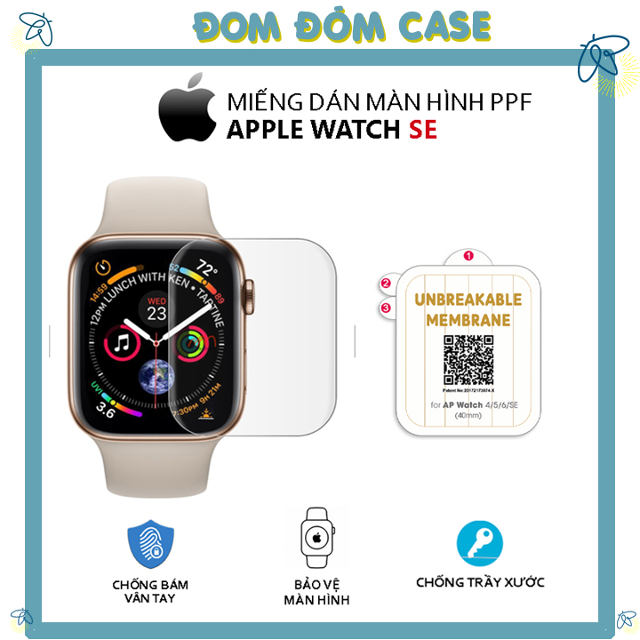 Miếng Dán Dẻo PPF Tự Phục Hồi Trầy Xước Dành Cho Apple Watch Series SE Size 38/40/42/44mm