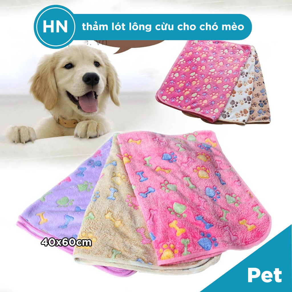 Thảm lót lông cừu chân chó cho thú cưng chó mèo - phụ kiện cho thú cưng