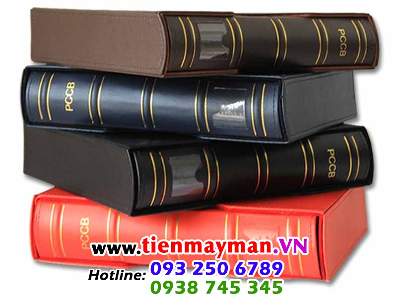 Bìa Album hộp PCCB Vip cao cấp dùng để bảo quản các loại tem, tiền giấy sưu tầm
