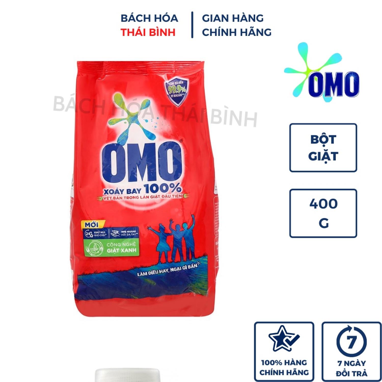 Bột giặt tay OMO siêu sạch gói nhỏ 400g