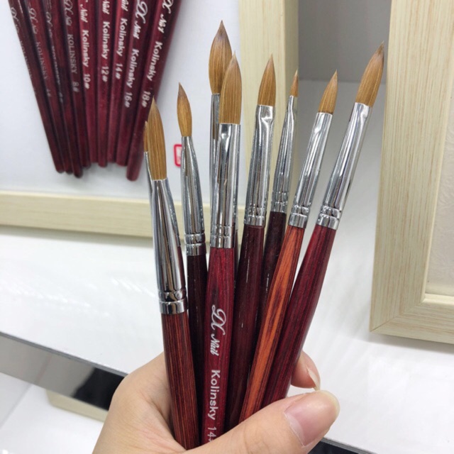 Nail cọ đắp bột - lông mềm - mượt - không vón bột