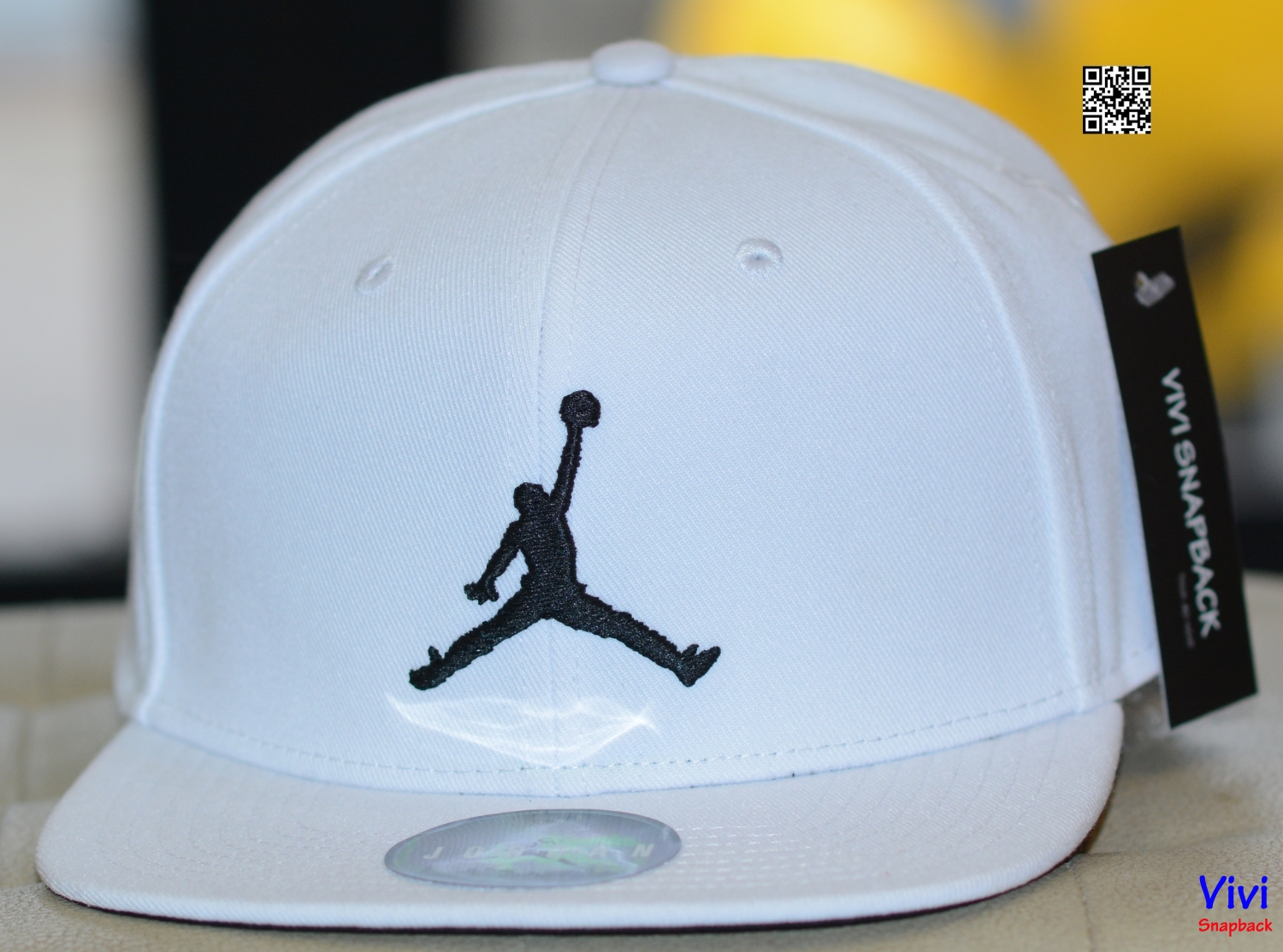 Nón snapback Jordan Juman màu trắng ,Mũ Jordan Pro Jumpman Snapback White Hat,Nón logo Jordan thời trang thể thao nam nữ