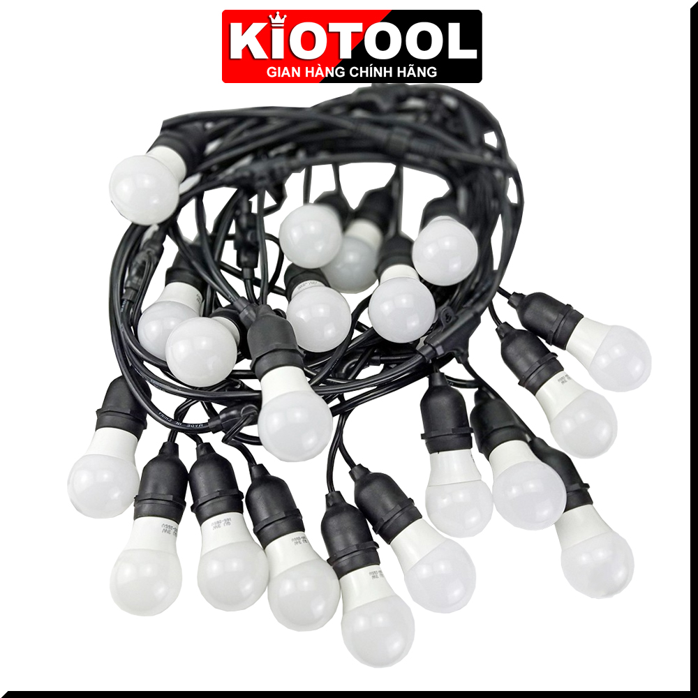 Dây đèn trang trí ngoài trời 20 bóng -10 bóng chống nước dùng cho quán cà phê, trà chanh, trà sữa... BH 12 Tháng