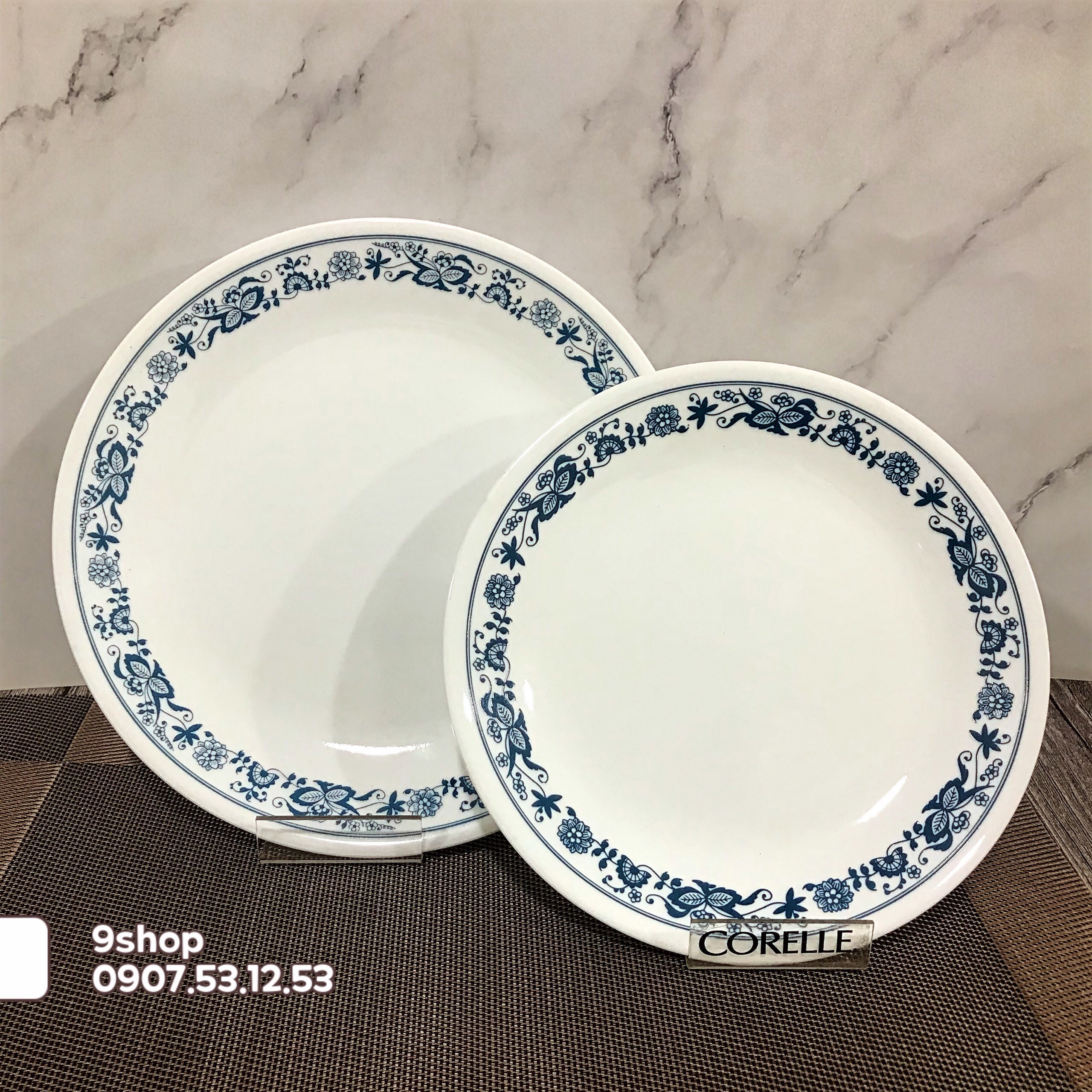 Corelle USA - Vintage Old Town Blue - 01 Dĩa Cạn 21cm - 26cm