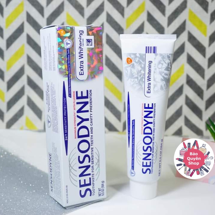 Kem đánh trắng răng ngừa ê buốt cho răng nhạy cảm SENSODYNE Extra Whitening 184g