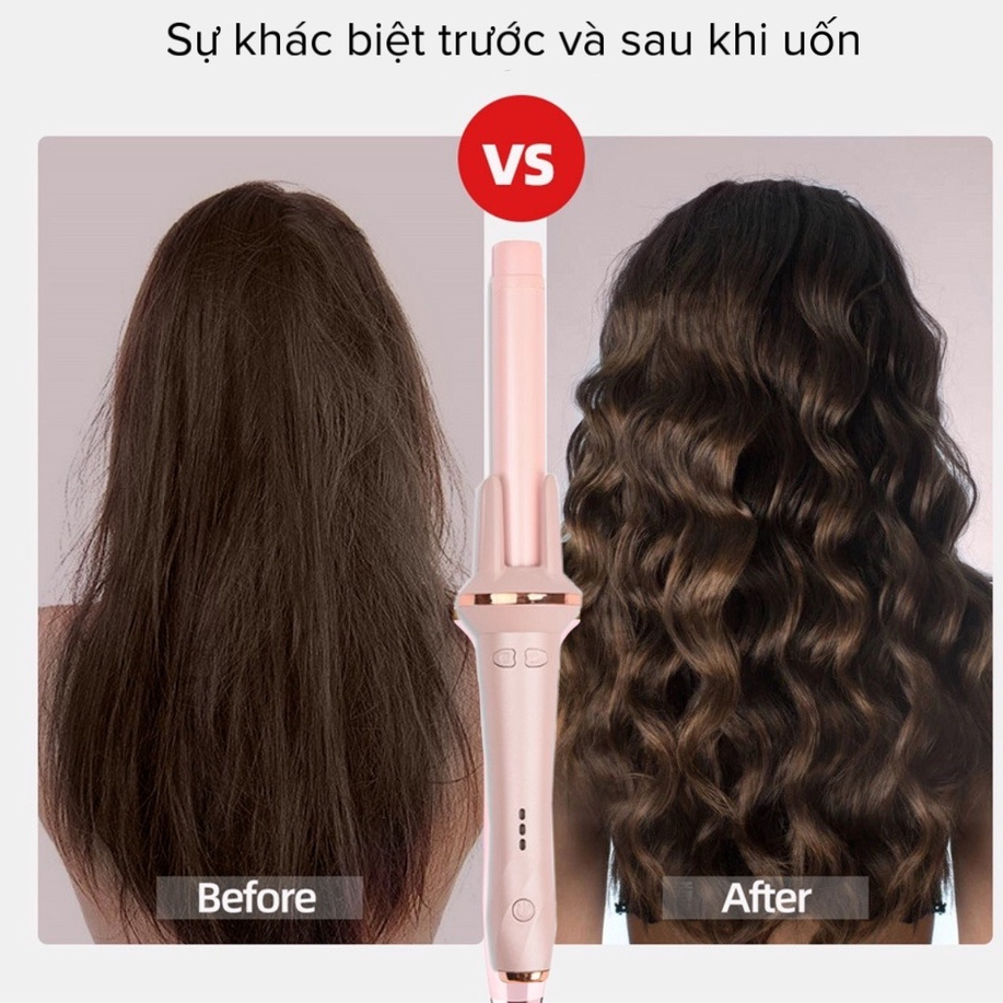 Máy Làm Tóc 💝 Freeship 💝 Máy uốn tóc mini làm xoăn, xoắn gọn sóng xoay 360 độ
