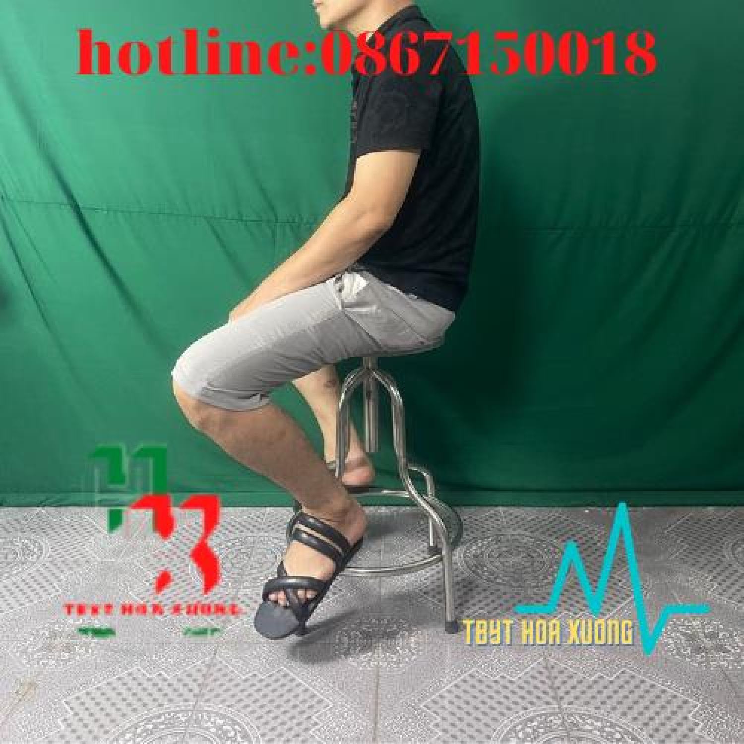 Ghế Xoay Inox 4 Chân Dùng Trong Y Tế Phòng Thí Nghiệm