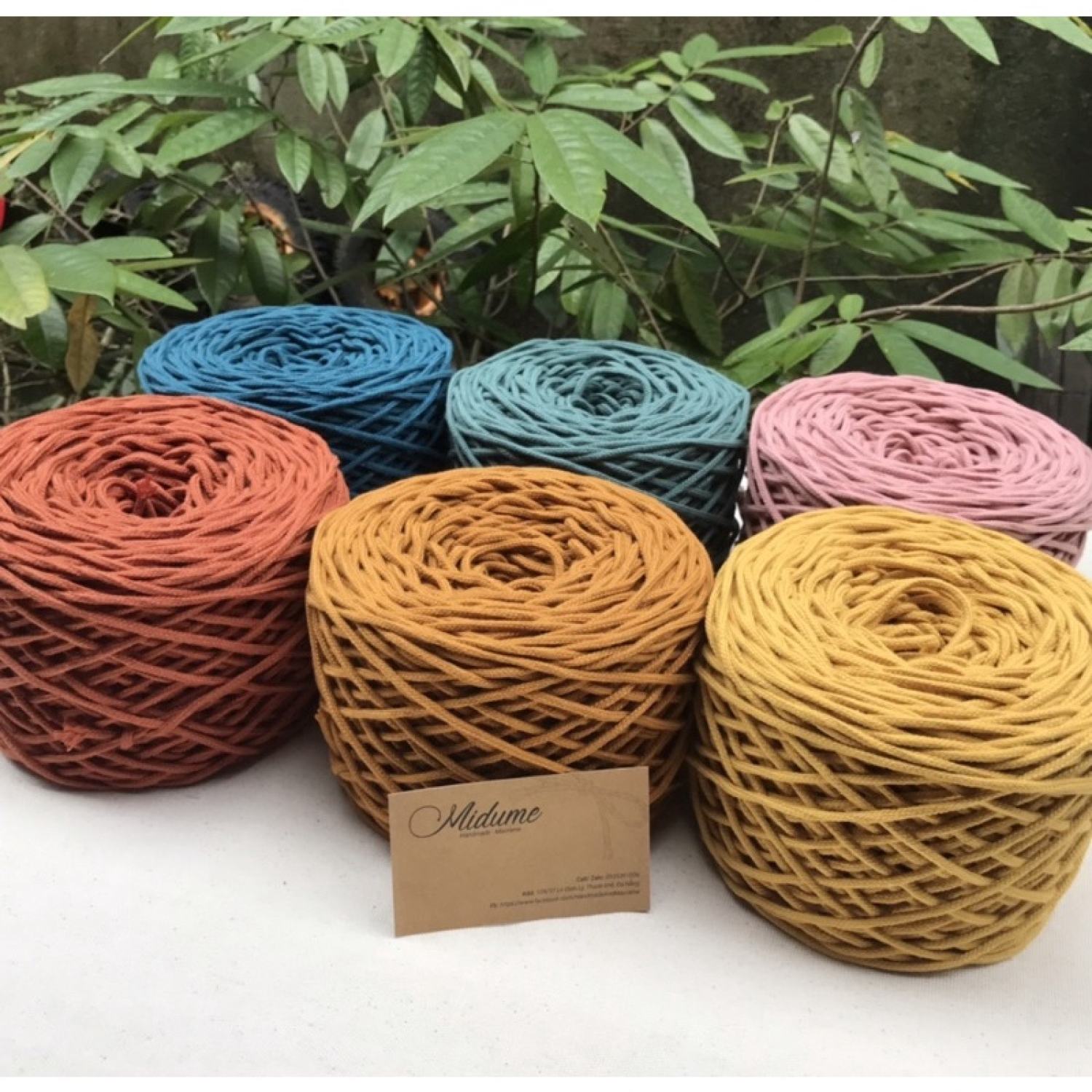 10m, 20m sợi dệt cotton làm túi xách, giỏ dựng bình nước, phụ kiện handmade, macrame
