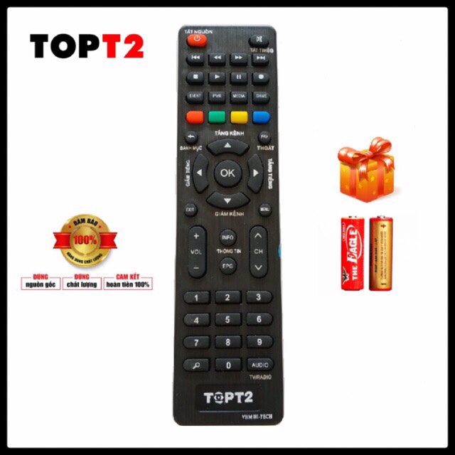 Remote điều khiển đầu kỹ thuật số dvb t2 top t2