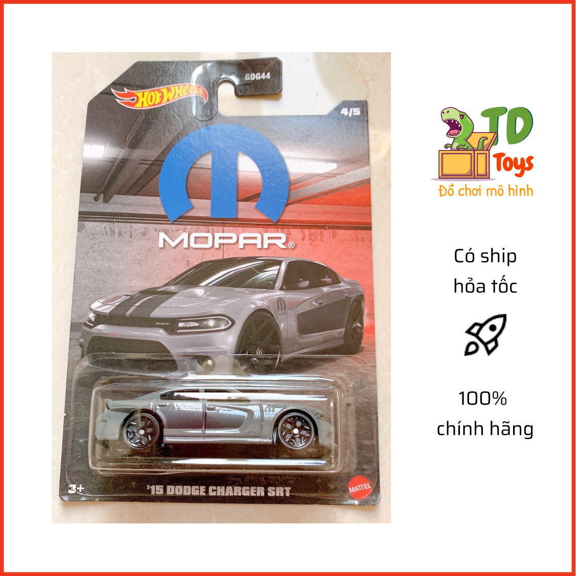 Xe mô hình chính hãng hotwheels - 15 dodge charger srt