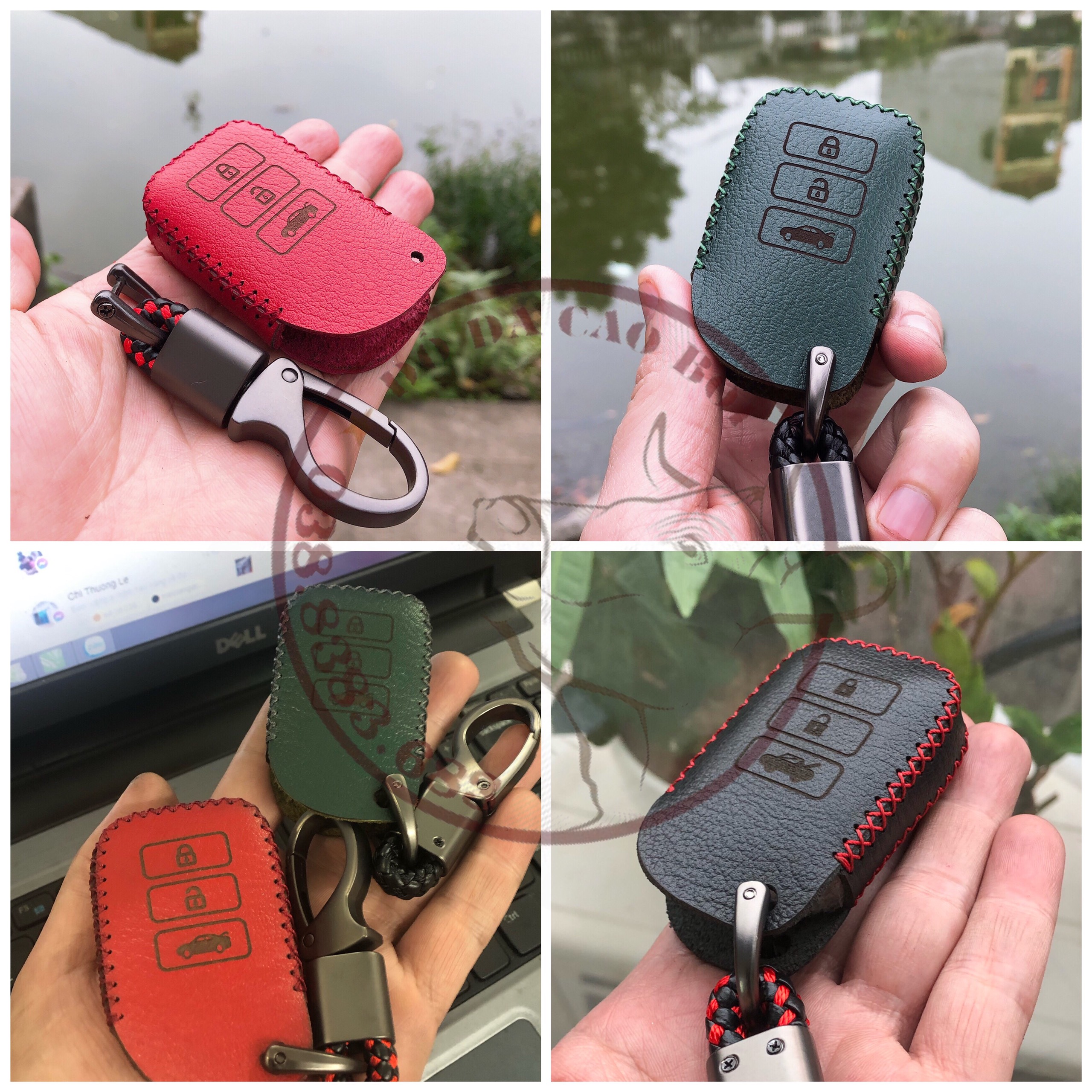Bao da chìa khóa smartkeys xe toyota vios bản đủ 2019-2020, da bò nhiều màu sắc
