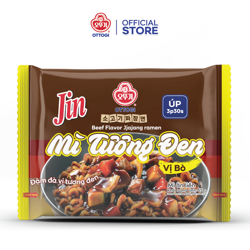 Mì ăn liền - mì tương đen vị bò ottogi 65g