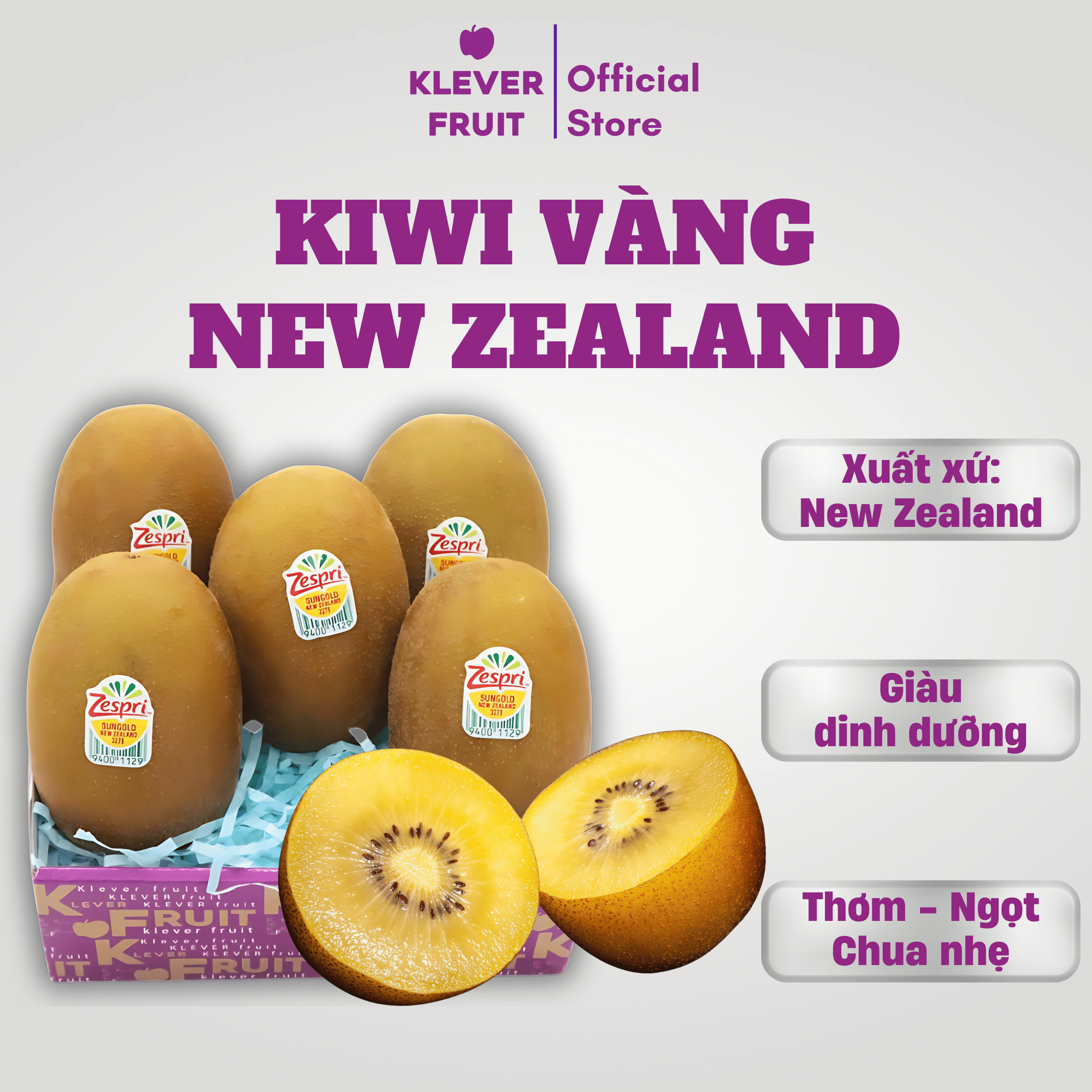 Kiwi Vàng New Zealand Klever Fruit - Kiwi Zespri