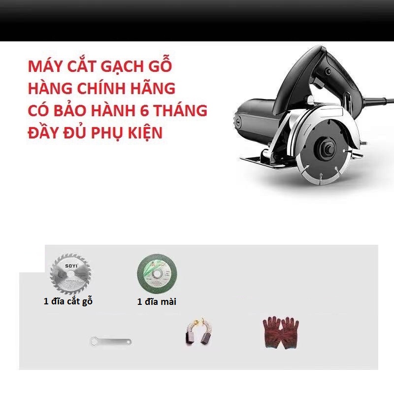 Máy cắt gạch cầm tay tặng kèm 4 lưỡi cắt 2800W