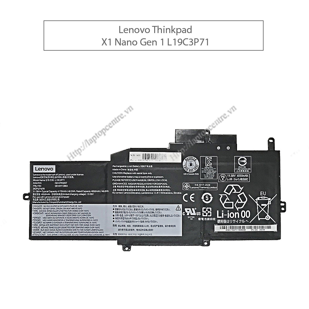 Pin laptop Lenovo ORG Thinkpad X1 Nano L19C3P71