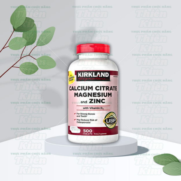 Viên uống Kirkland Calcium Citrate Magnesium and Zinc 500v Mỹ