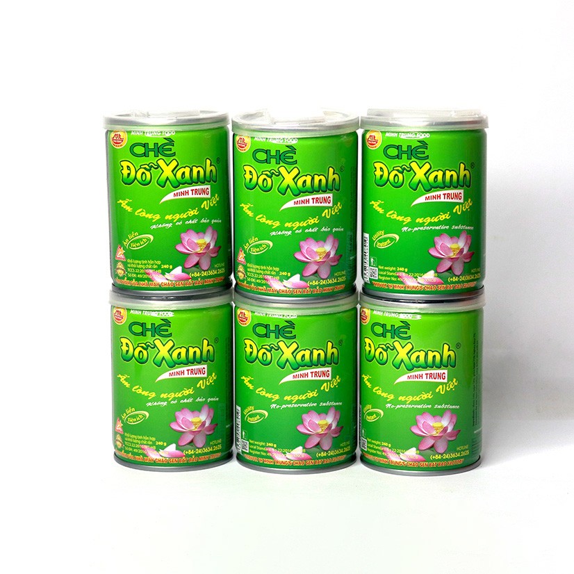 Minh Trung green bean tea with 6 cans combo
