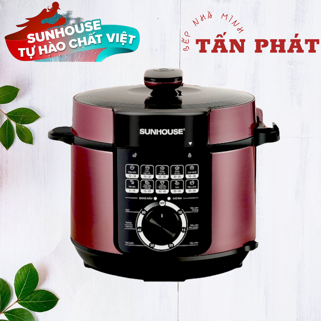 Nồi áp suất điện đa năng 6l sunhouse shd1657 6lít bh chính hãng 12t toàn quốc