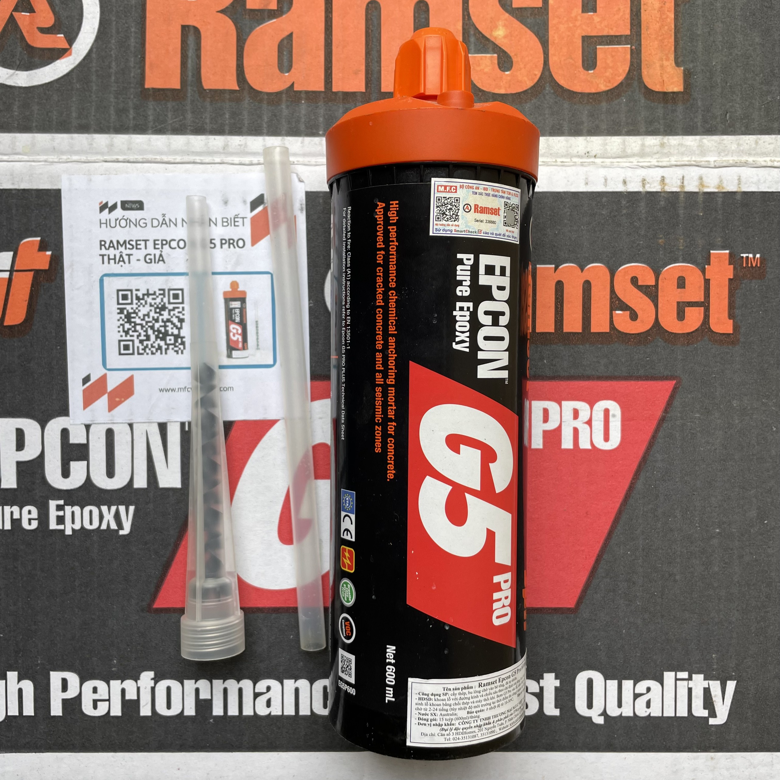 Ramset epcon g5 pro 600ml keo khoan cấy thép chính hãng