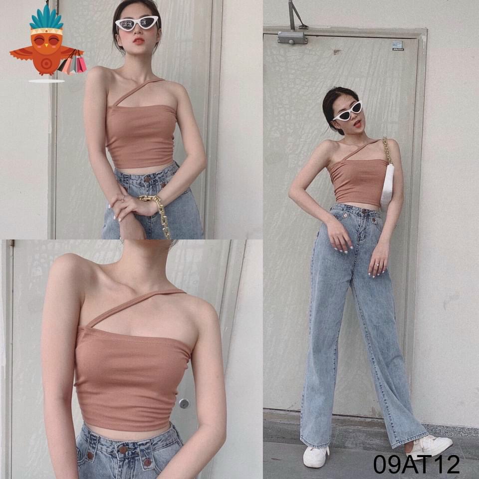 áo thun nữ đan dây chéo kiểu mới dễ thương, thiết kế thời trang, vải dày mịn mát