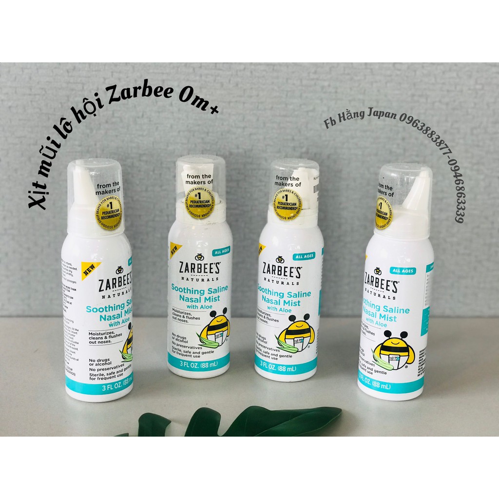 Xịt mũi hàng ngày cho bé từ 0+ Zarbee's - Hàng Mỹ