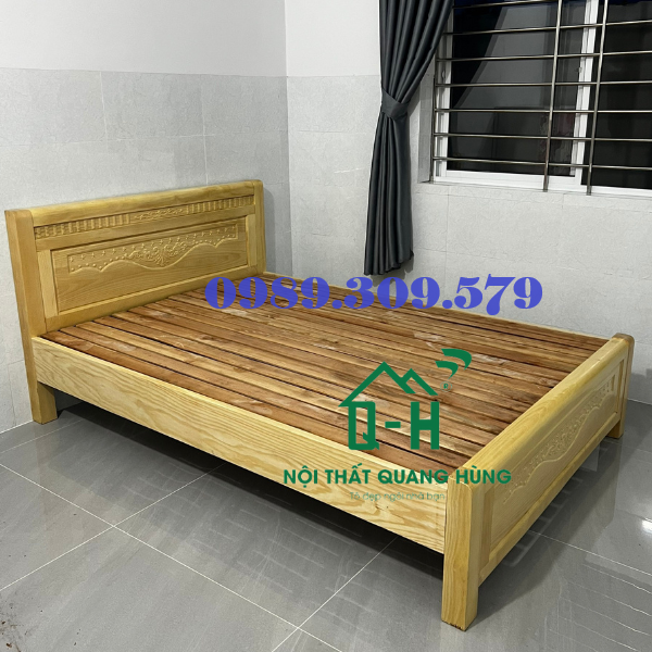 Giường ngủ gỗ sồi cao cấp giao nhanh hcm