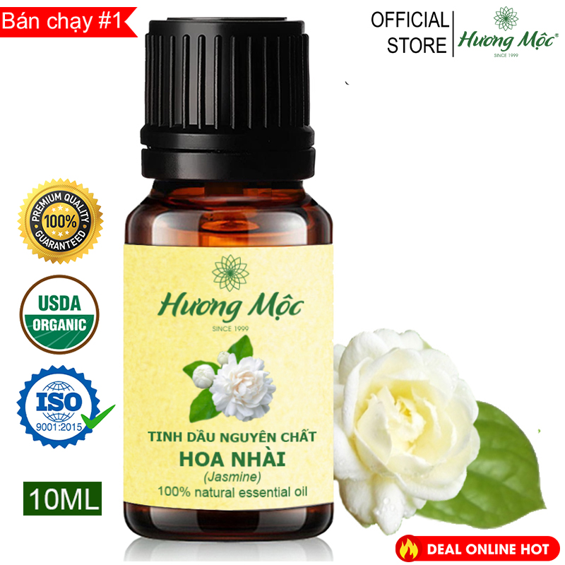 Tinh dầu thiên nhiên Hoa Nhài (Lài) Hương Mộc 10ML | Jasmine Essential Oil 10ML - Chất lượng cao - Có kiểm định COA
