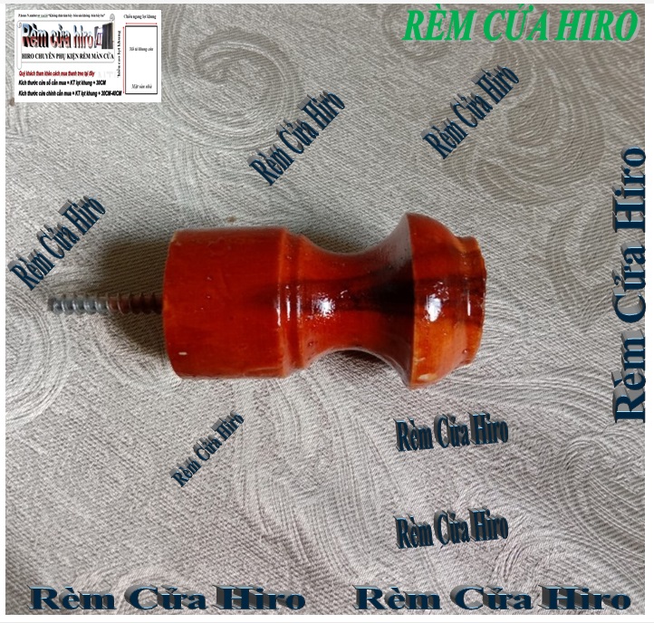 Núm cột gỗ vén rèm màn cửa