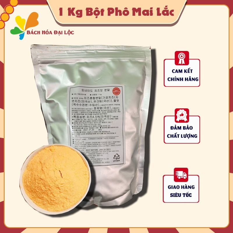 Bột phô mai hàn quốc - rắc lên khoai tây chiên, gà chiên, phô mai que, nui xào bò, pizza, mì ý, topokki