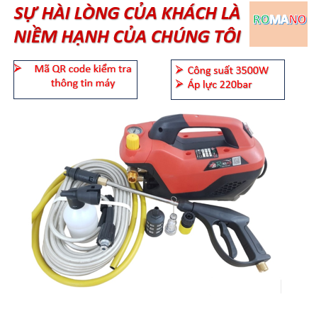 MÁY XỊT RỬA XE ROMANO MODEL 2024 hành thái lan