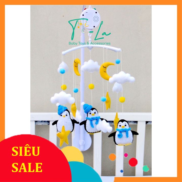 Treo nôi cũi handmade hình chim cánh cụt