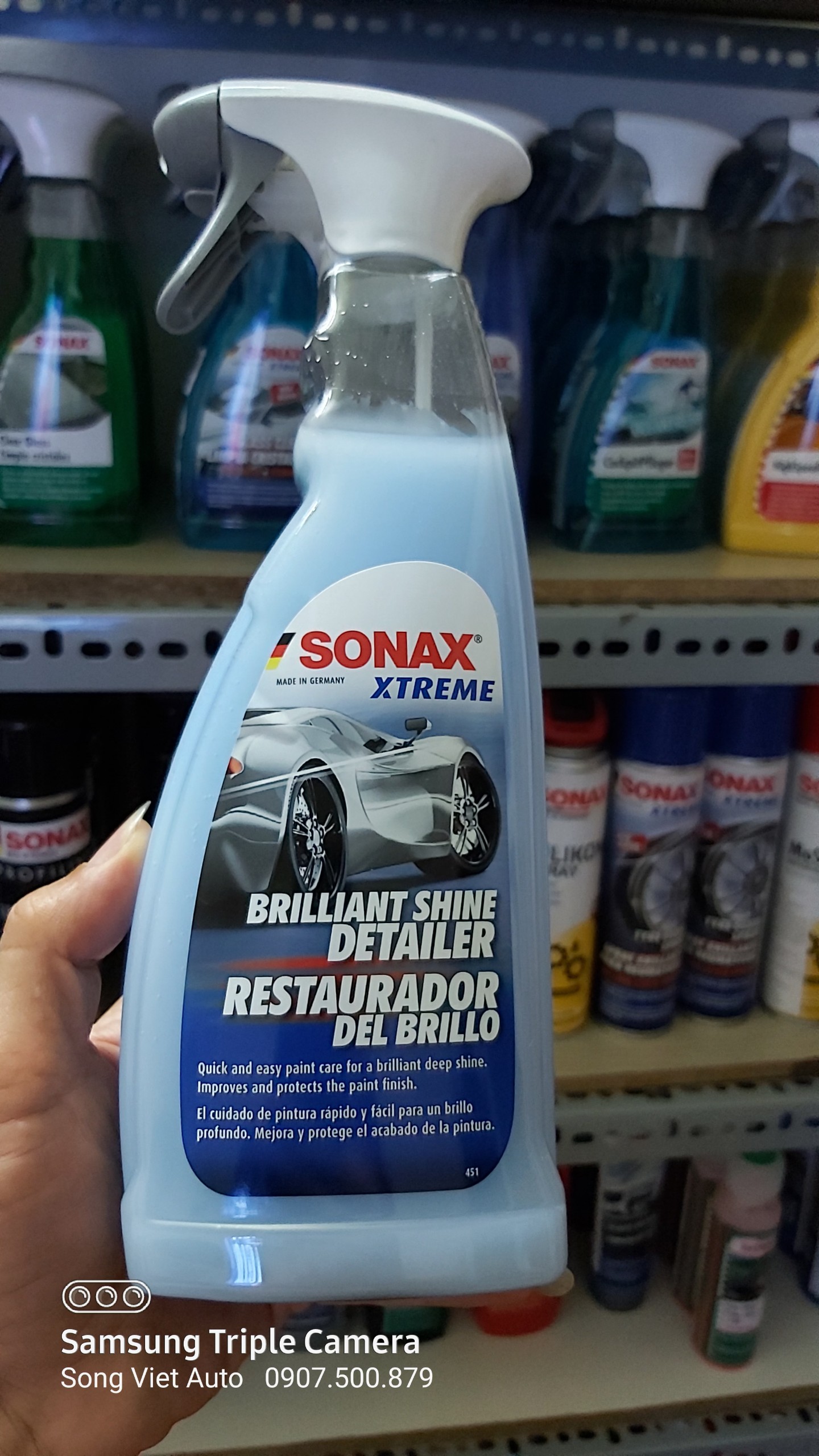 Dung dịch làm sáng bóng nhanh rực rỡ bề mặt sơn khi khô - Sonax 287400